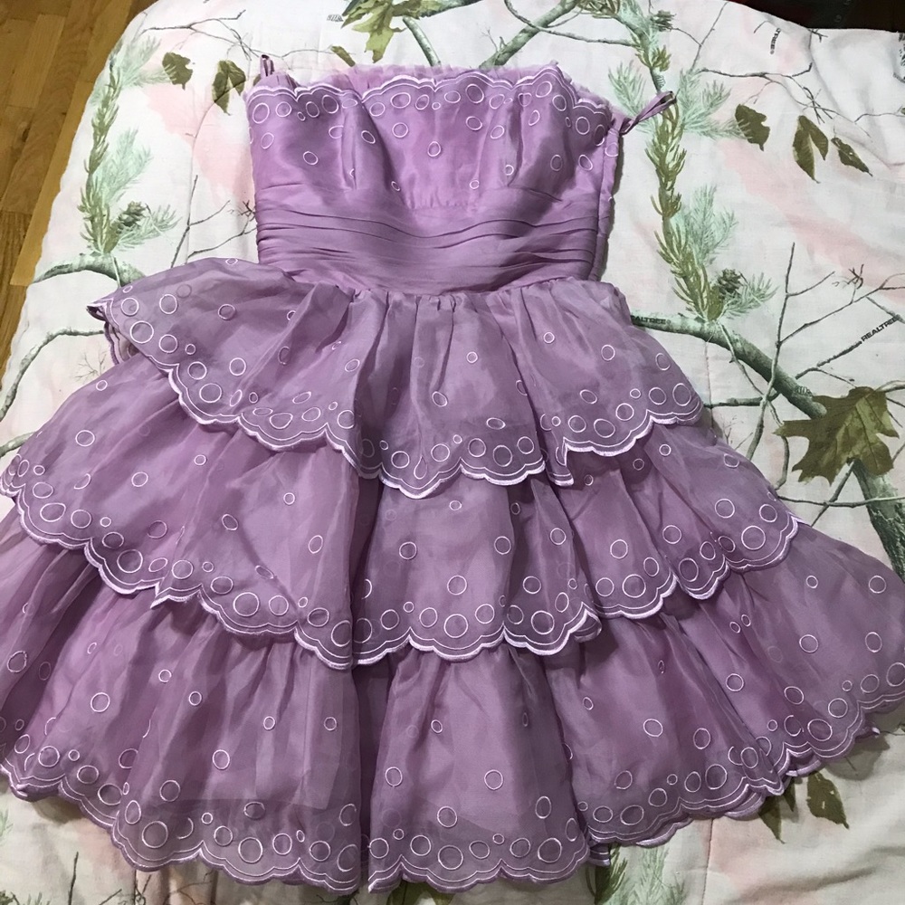 💕 Purple off the shoulder dress